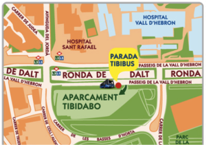 mapa aparcament Tibidabo